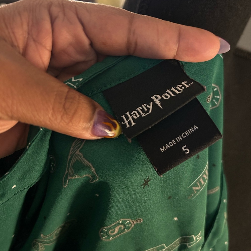 Harry Potter Slytherin Loose Green Blouse